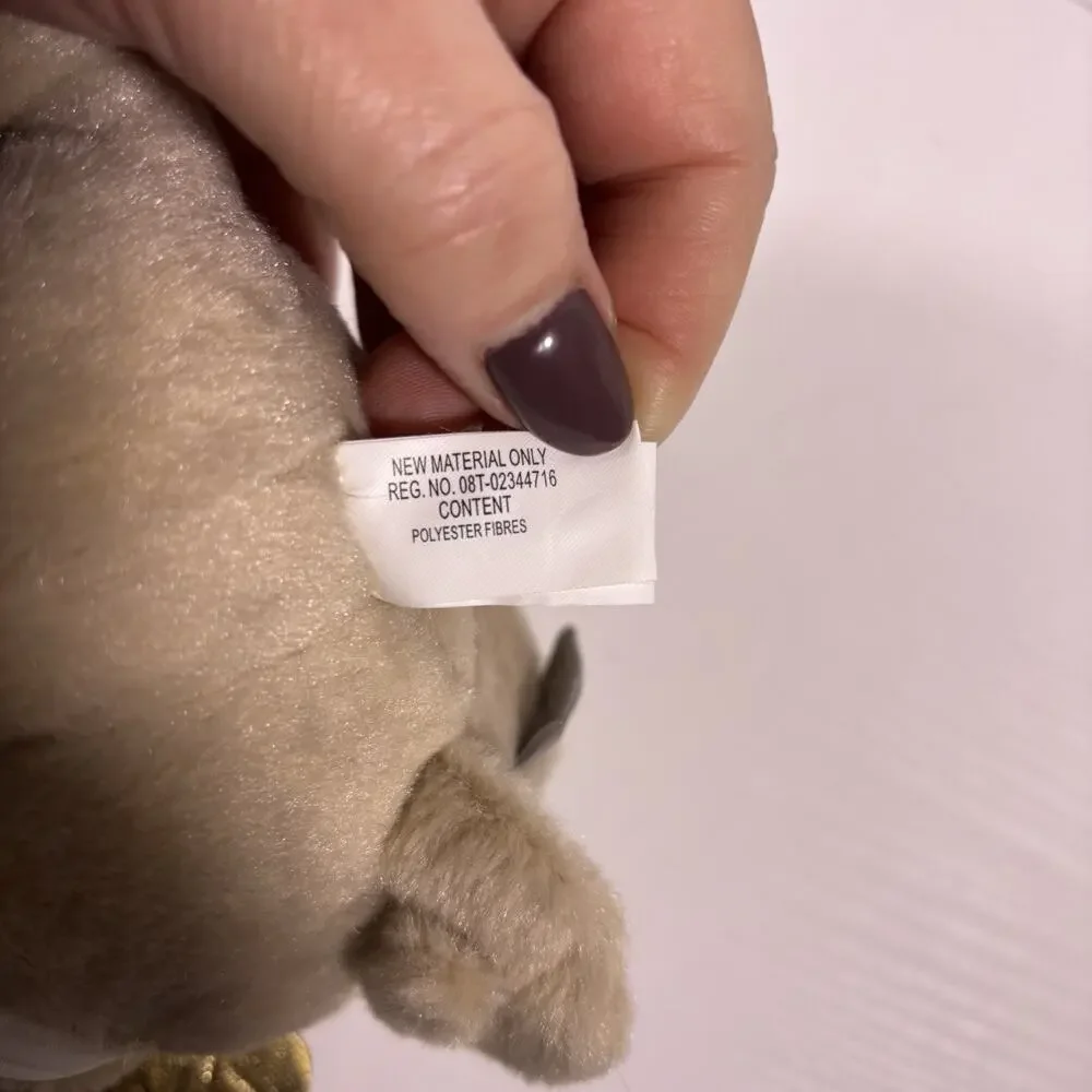 Hallmark Pug Plush Stuffed Animal w/ Heart Angel Wings 8” Cute Dog Valentine